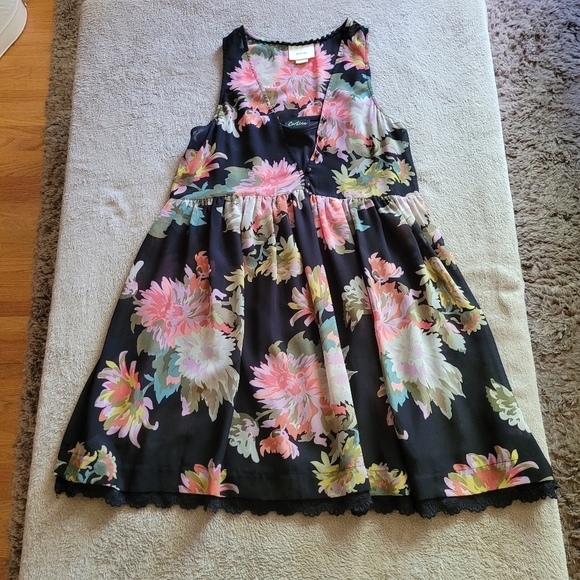 Anthropologie Maeve Violetta sheer floral babydoll dress size small​ - Picture 5 of 15